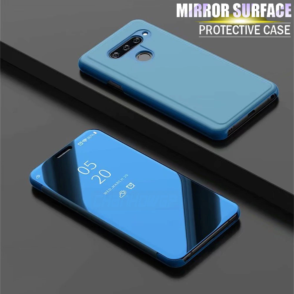 

Smart Touch View Mirror Case For LG V40 ThinQ V405QA Cover Stand Flip Leather Cases For LG V30 Plus v30 + H930 H930G Cover Shell