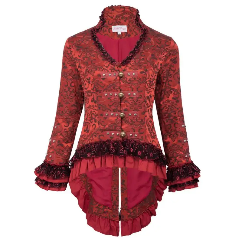 Belle Poque женские пальто Теплый осень зима Готический стимпанк Викторианский стиль