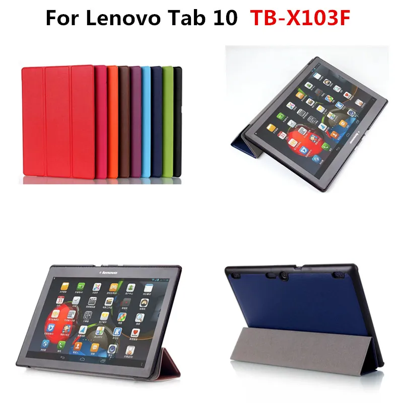 Ultra Slim Karst Tri Folding Stand PU Leather Case Cover For Lenovo Tab 10 TB X103F