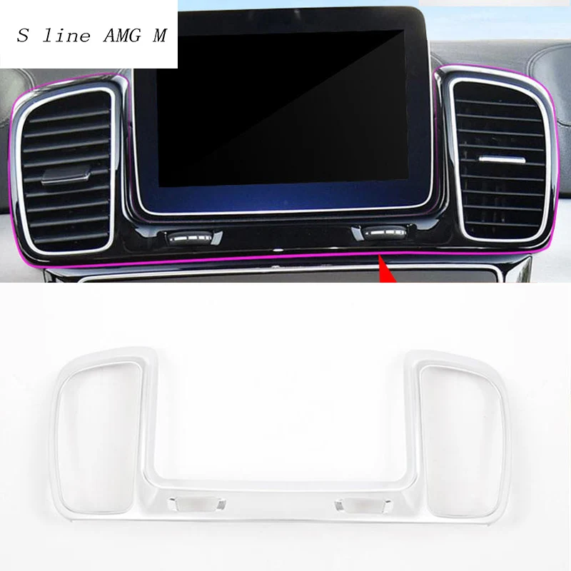 

Car Styling Center Console Outlet navigation Panel Covers Stickers Trim For Mercedes Benz GLE W166 GLS Interior Auto Accessories