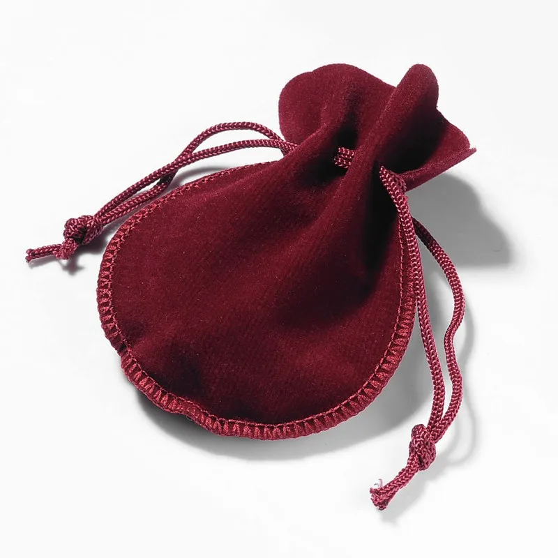 200pcs Velvet Jewelry Bag Gift Packing Bags Storage 90x70mm MediumVioletRed /Red /HotPink /Black /CoconutBrown /MediumBlue | Украшения и