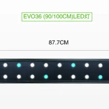 100-240 В EVO36 90-100 см подводный, для аквариума светодиодный светильник для аквариума с Выдвижной кронштейн 3 Вт* 18 белый и 3 Вт* 6 синий 3240LM