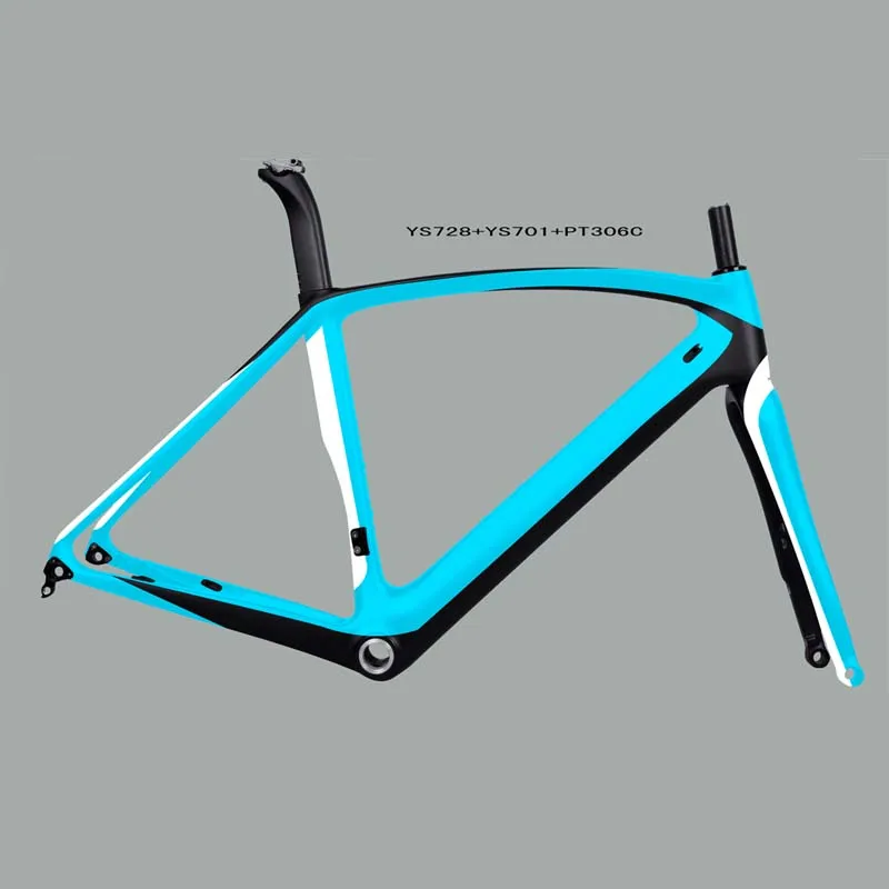 Запчасти для велосипеда WINICE Carbon Disc Frame Aero Road синие белые FM099 рама ось 142*12 мм