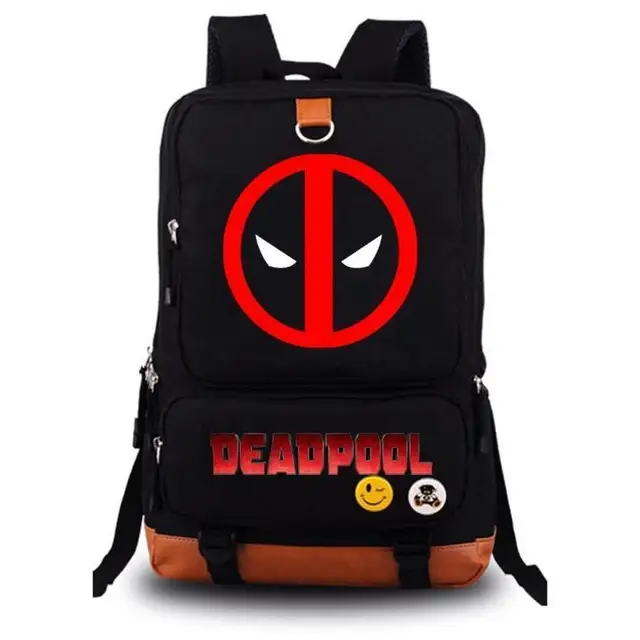 Marvel Deadpool Student Bag Flat Package Tourism Both Shoulders Package