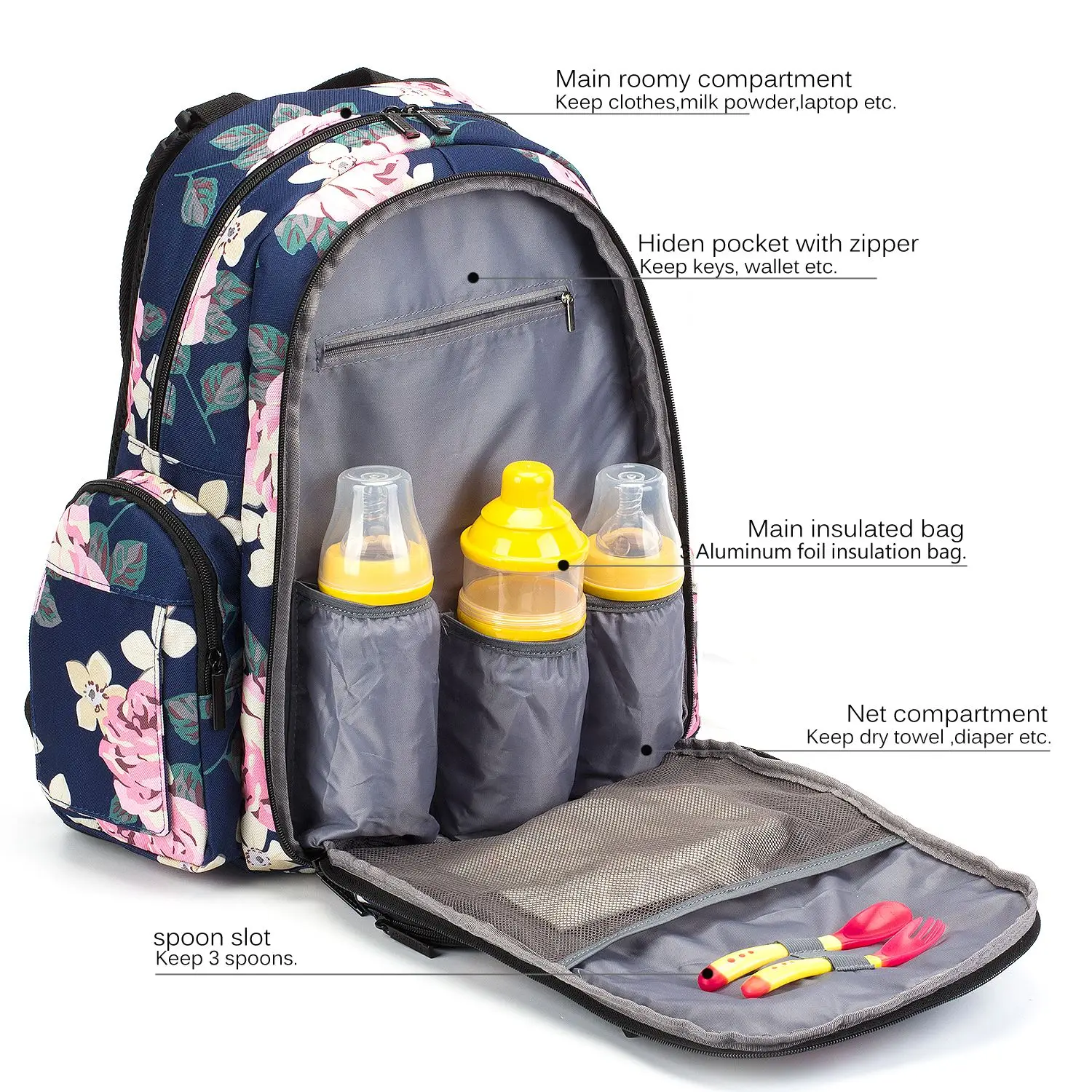 CoolBell Детские Пеленки сумки с изолированными карманами мать Материнство сумка 15 дюймов водонепроницаемая Детская сумка Многофункциональный рюкзак для путешествий