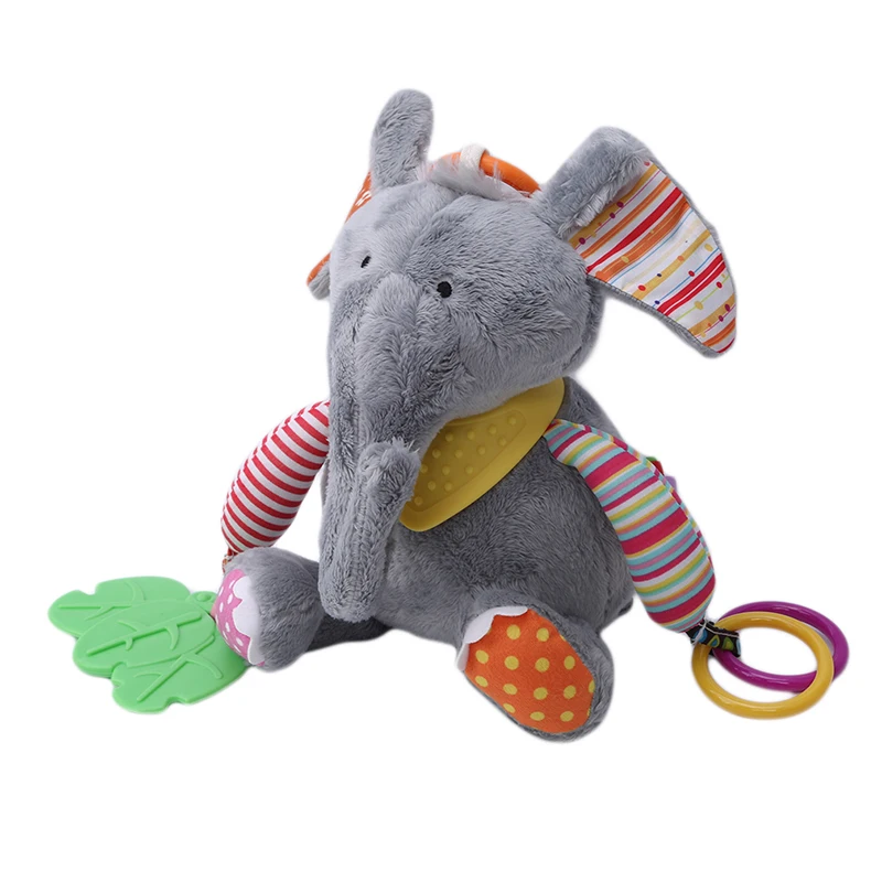 elephant Детские животные Плюшевые погремушки коляски для кукол висячая погремушка Игрушки для малышей 0-12 месяцев мягкая игрушка плюшевые игрушки - Цвет: elephant