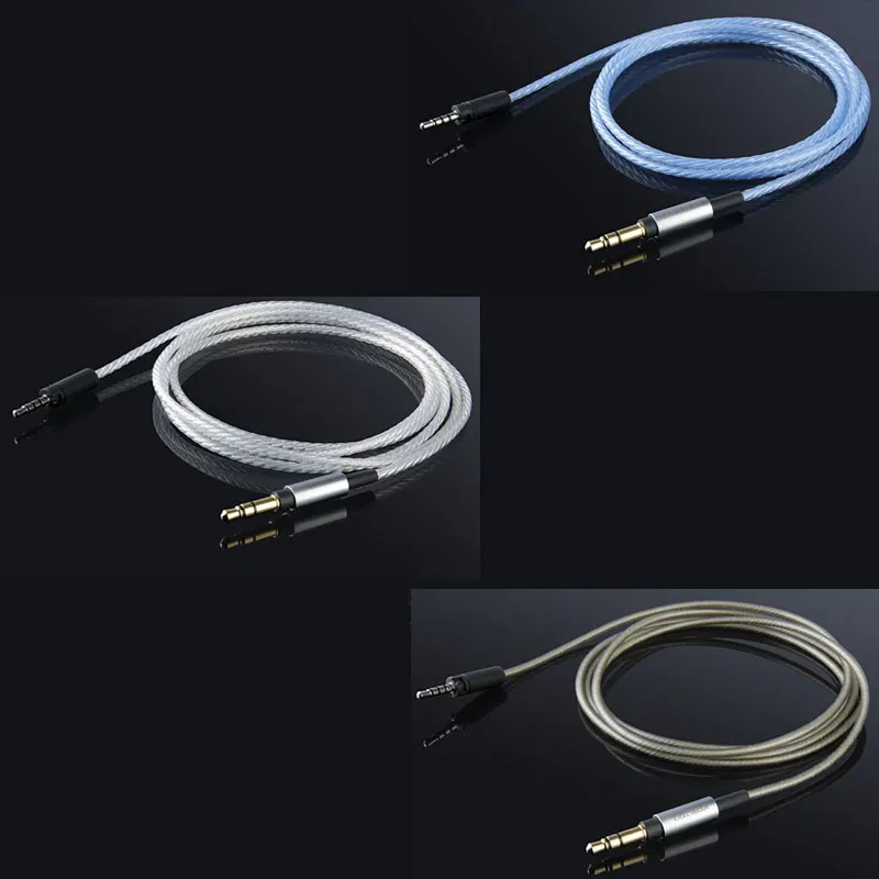 replace upgrade Silver Audio Cable For Sennheiser Momentum 1 0 2 0 3 0 Over Ear On Ear wireless Headphones 3 colors