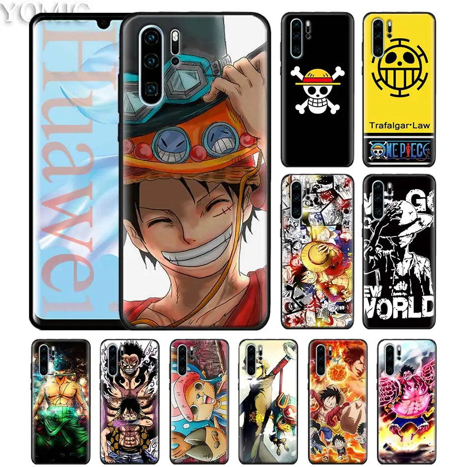 

anime one piece zoro luffy Black Silicone Case for Huawei P30 P20 Pro P10 P20 P30 Lite P Smart Plus 2019 Soft Case Cover