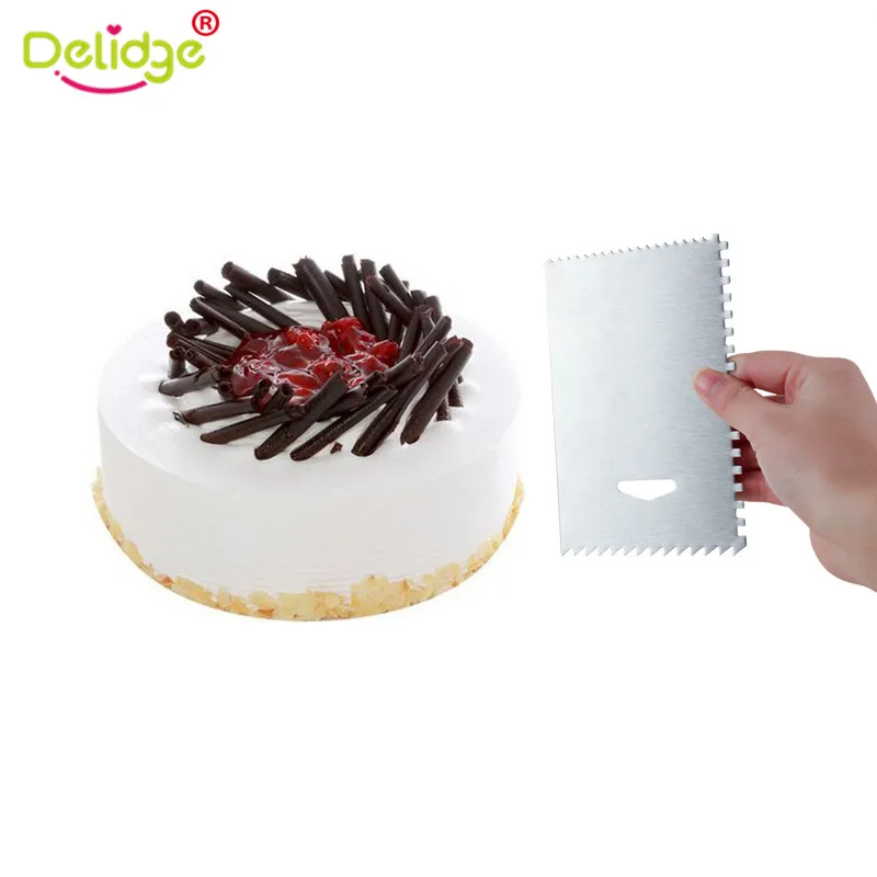 

Delidge 1PC Stainless Steel Serrated Scraper Cake Dough Cutter Kitchen Flour Pastry Cake Tool Pizza Separator DIY Baking Tool