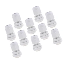 10 шт. PG7 3.5-6.5 мм Водонепроницаемый IP68 нейлон кабельный ввод разъемы с гайкой и шайба