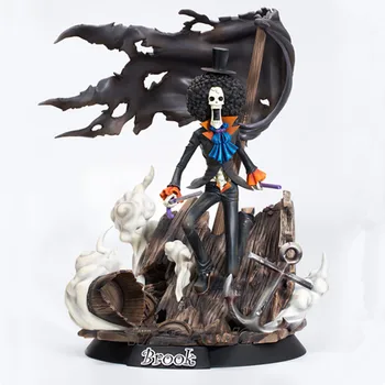 

38cm One Piece Burukku Standing posture Statue Resin battle ver BROOK Action Figure Model Collectible Gift toys