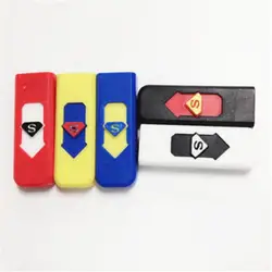 USB Сигарета Электронная зажигалка перезаряжаемая USB Батарея сигарета беспламенная Зажигалка Ветрозащитная без газа электрическая