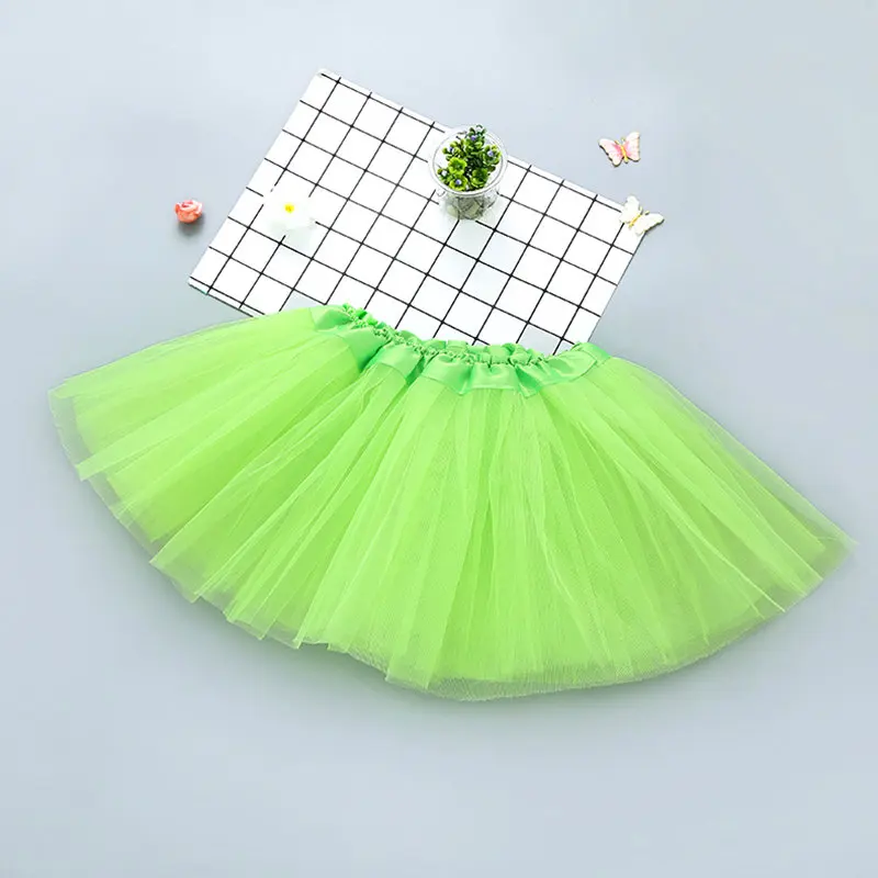Детская одежда для маленьких девочек; юбка-пачка; пышная юбка-американка; детские юбки для балета; вечерние юбки принцессы; фатиновые юбки для девочек - Цвет: Apple Green