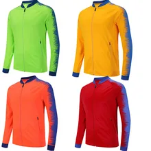 Мужская куртка для бега, дышащая куртка для спорта на открытом воздухе, походов, тренировок, футбола, куртка для тренировок, для спортзала, на молнии, футбольные куртки 6809