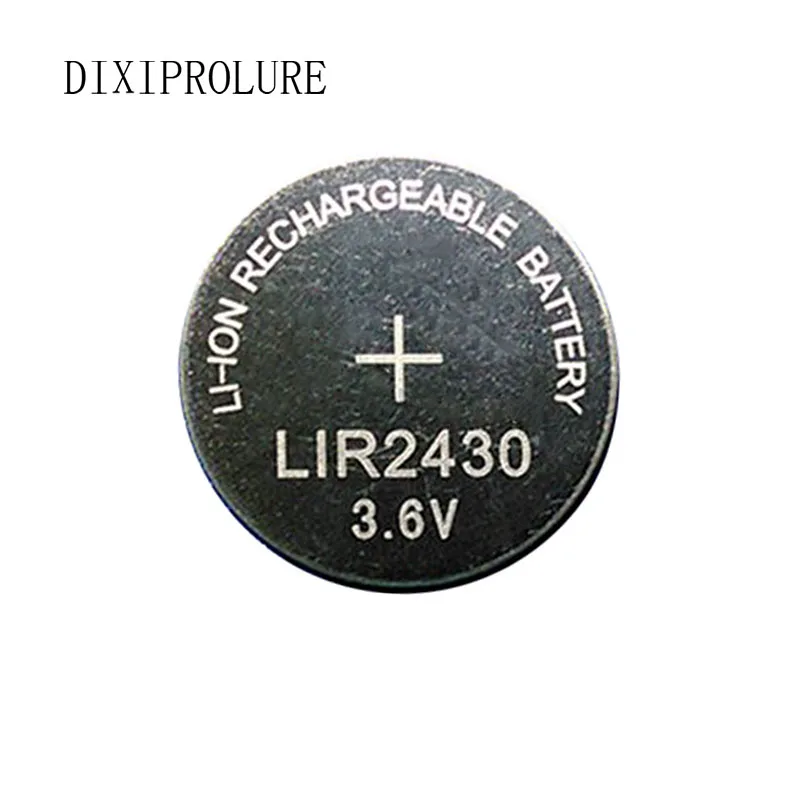 

2PCS/LOT LIR2430 2430 Rechargeable lithium battery 3.6V button battery
