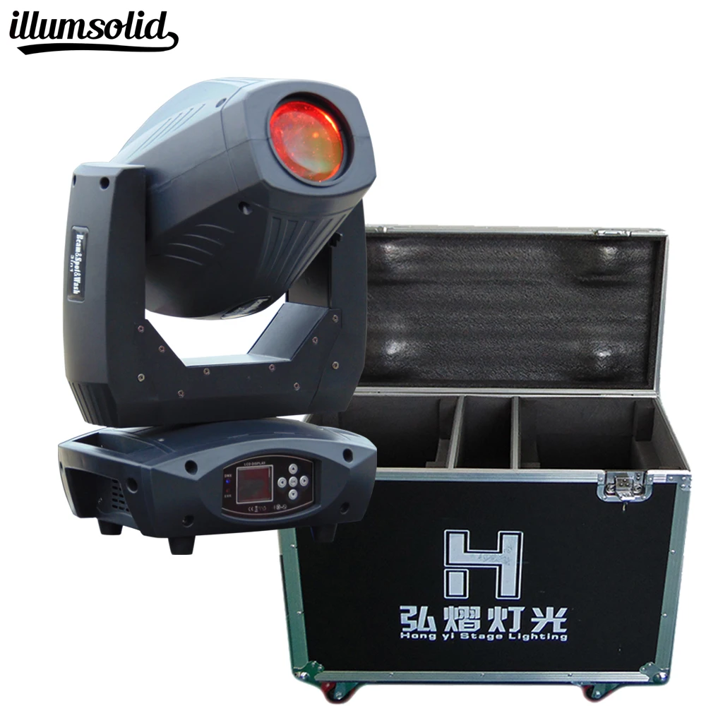

2pcs 200W LED Moving Head Light 4Face Prism Spot Light with Rotation Gobo Function for DJ Disco Stage light with flight case