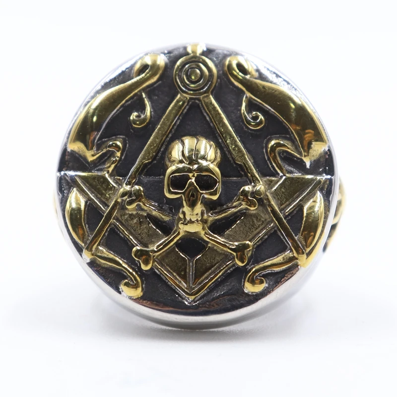 silver & gold masonic rings (5)