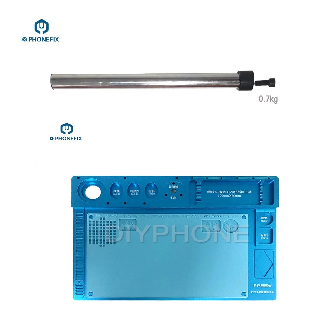 Высокотемпературный антистатический многофункциональный алюминиевый сплав База микроскоп фиксированная база интегрированный коврик ремонт телефона pcb