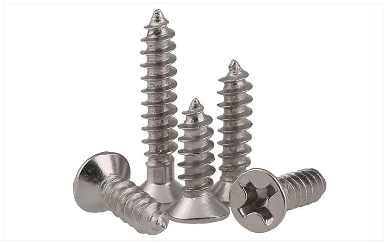 Nickel Plated Countersunk Head Tapping Head Flat Head Tapping Screw Electronic Screw M1 M1.2 M1.4 M1.7 M2  1PCS 1000Pcs