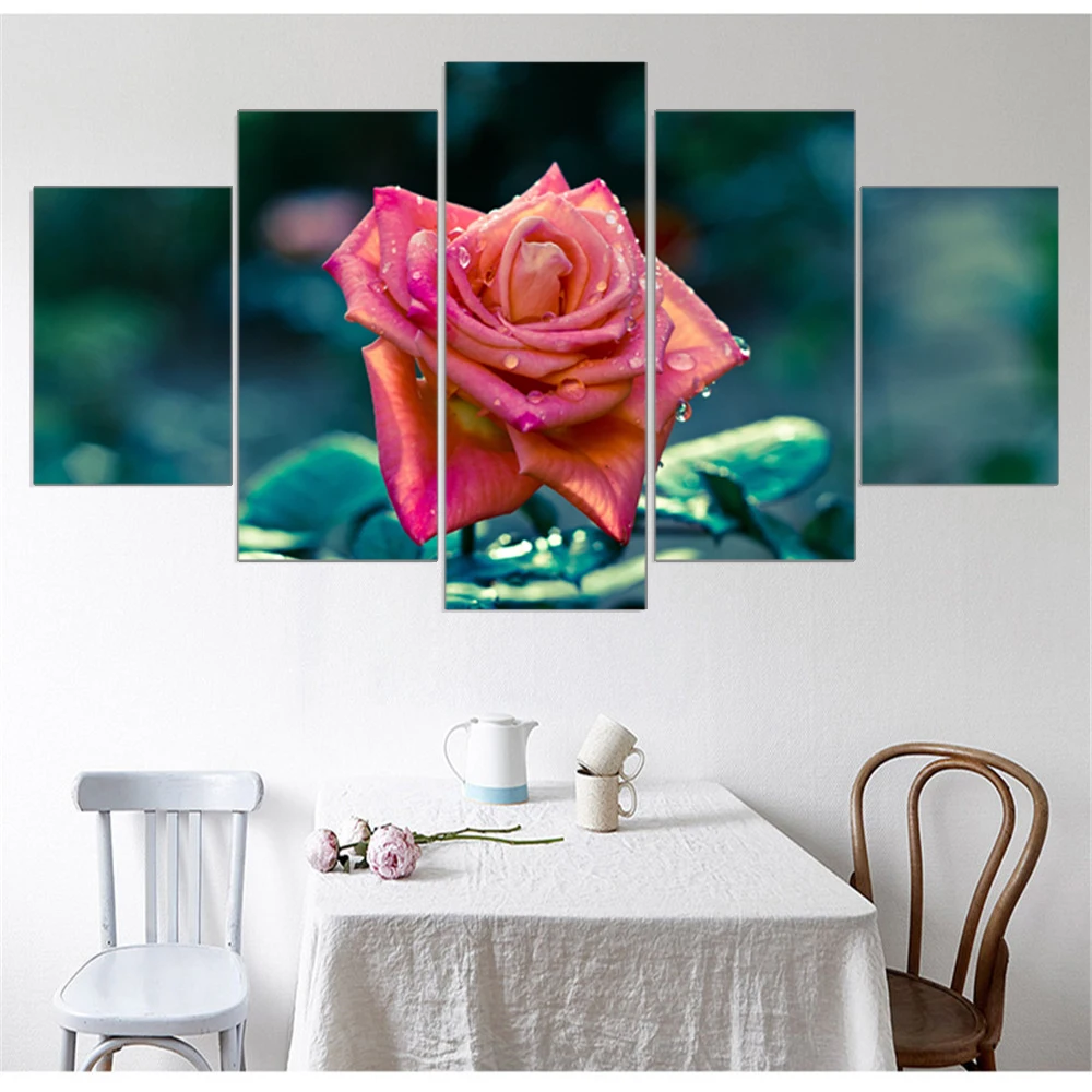 Romantique Fleur Rouge Flower Poster