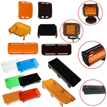 Barra de luz LED de obra a prueba de polvo, cubiertas protectoras ámbar, Negro claro, Color rojo y blanco para luz Led de 3, 4, 7, 12, 20, 22, 32, 42 y 52 pulgadas