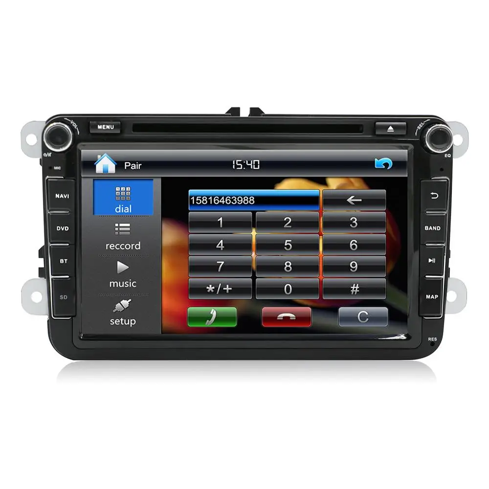 Sale Wholesale! 2 Din 8 Inch Car DVD Stereo Player For VW/Volkswagen/Passat/POLO/GOLF/Skoda/Seat With 3G USB GPS BT FM RDS Free Maps 1
