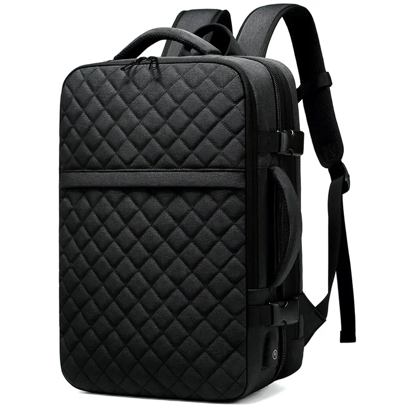 Дорожный мужской рюкзак, многослойный космический 15,6 дюймов, сумка для ноутбука, usb порт для зарядки, многофункциональные расширяемые рюкзаки a1811 - Цвет: 1811-3 Gray