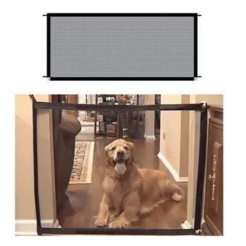 

Pet Dog Fence Gate Portable Folding Mesh Safe Guard Indoor And Outdoor Protection Magic Isolation Gate Pet Supplies