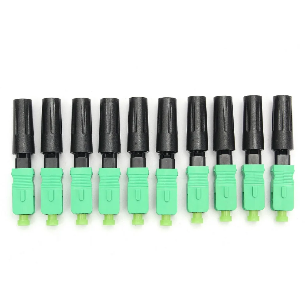 

10pcs Ftth Embedded Quick Connector SC/APC Fiber Optic Connector APC for CATV