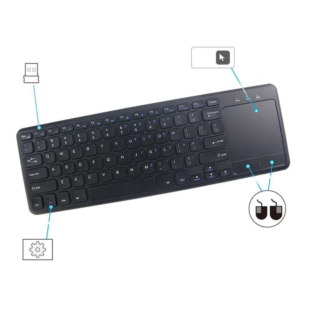 

2.4G Wireless Keyboard Multi-touch Touch Panel Keyboard with USB Receiver