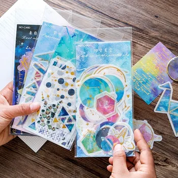 

60PCS New Cute Last night Star Series Paper Lable Sealing Stickers Crafts And Scrapbooking Decorative Lifelog DIY Stationery