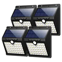 46/60 светодиодов на открытом воздухе Водонепроницаемый солнечный светильник двор движения PIR Сенсор безопасности лампа Водонепроницаемый энергосберегающий напольный уличный Двор Путь