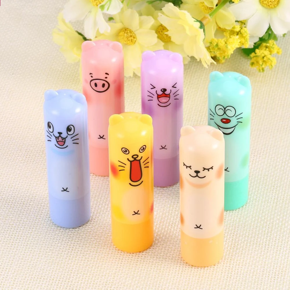 

Random color 2pcs Cute Animal Cartoon Moisturize Makeup Cosmetic Lipstick Lip Balm Women Kid Hot free shiping New arrive