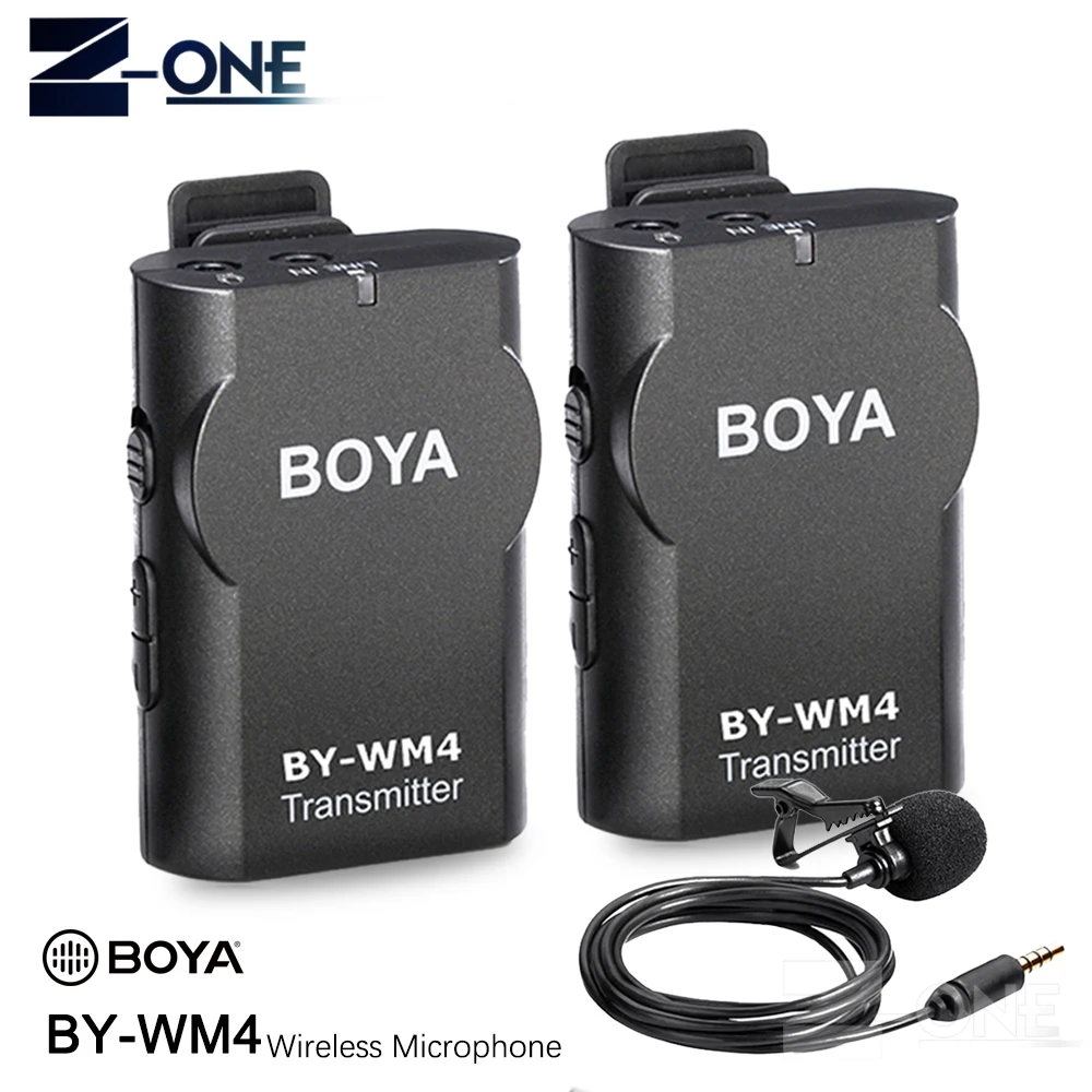 BOYA BY WM4 Wireless Lavalier Microphone system for Canon Nikon Sony