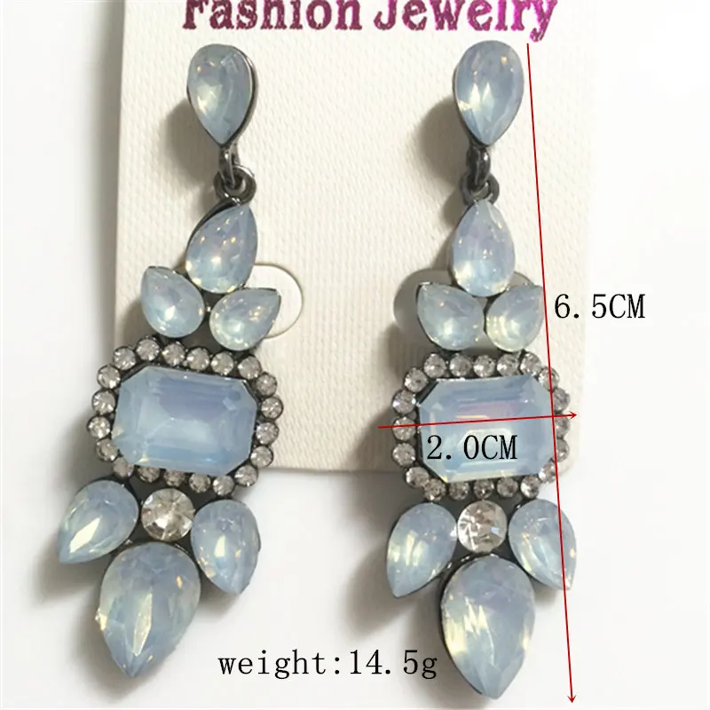 Women Fashion Jewelry New Style Earrings Handmade Champagne Glass Rhinestone sweet stud crystal Dangle Long earrings for women - Image 5