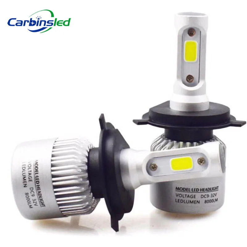 

CARBINS LED 3000K H4 LED H7 H11 H8 HB4 H1 H3 HB3 Auto S2 Car Headlight Bulbs 72W 8000LM Car Styling 6500K 3000K 8000K LED Lamps