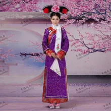 Китайское Старинное платье в народном стиле танцевальная одежда фото платье династии Цин Чонг-Сэм платье принцессы для косплея один размер 0818