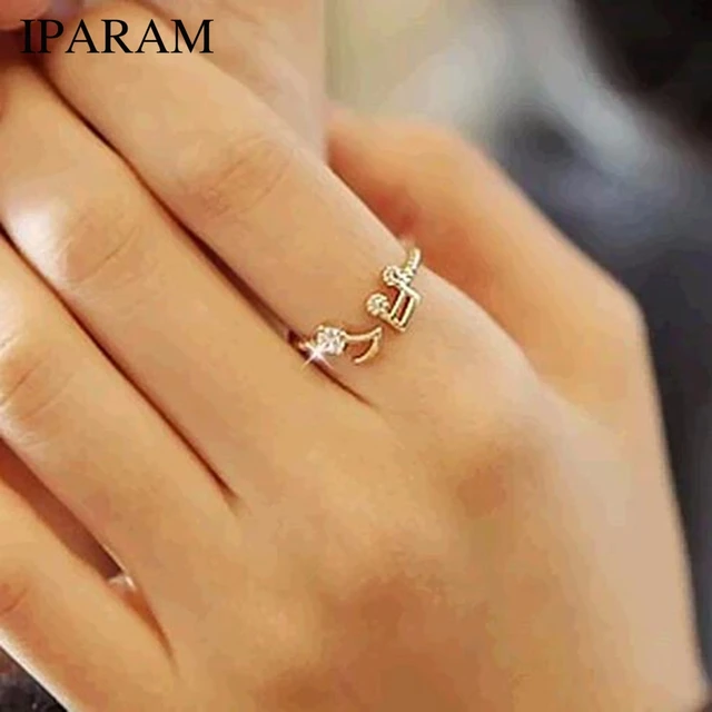 IPARAM 2018 New Cute Musical Note Openings Adjustable Rhinestone Midi Rings for IPARAM 2018 New Cute Musical Note Openings Adjustable Rhinestone Midi Rings for