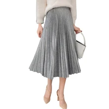 Весна Новая мода миди юбка Feminina Высокая талия сарафан элегантная для работы в офисе женские юбки темперамент Faldas Mujer