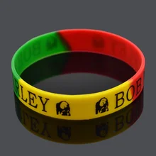 Lychee Новая Мода Боб Марли Силиконовый браслет с рисунком для мужчин и женщин Унисекс Резиновый Браслет случайный цвет