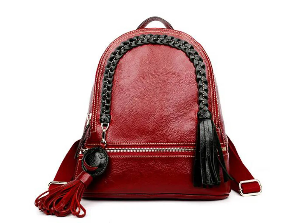 SUWERER2019 рюкзак из натуральной кожи женский роскошный рюкзак женские сумки женские кисточки дизайнерские сумки женский рюкзак модная сумка