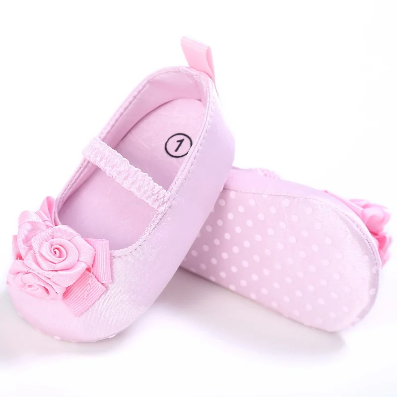 Flower Baby Girls Flats Shoes Ankle Strap Flower Girls Wedding Shoes ...