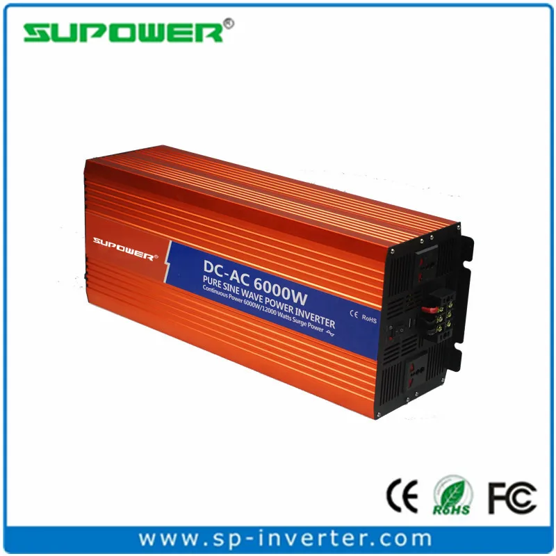 High Efficiency DC to AC Power Inverter 12V 24V 110V 220V 6000W Surge