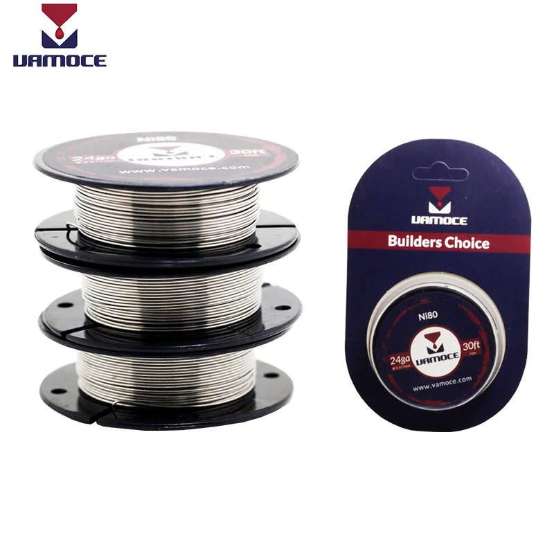 

VAMOCE RDA Heating Wire E Cigarette Coil Tool Nichrome Wire Ni80 Kanthal A1 SS316L 24GA 26GA For Rda Rta Vape Atomizer