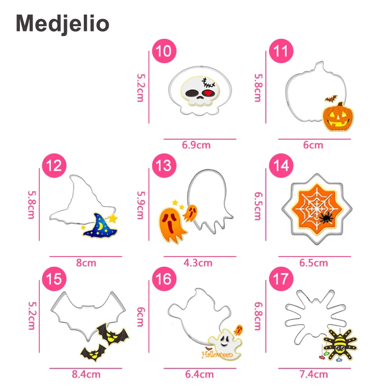 Medjelio 20 шт. Хэллоуин Декор формочки для печенья тыква фонарь кондитерские