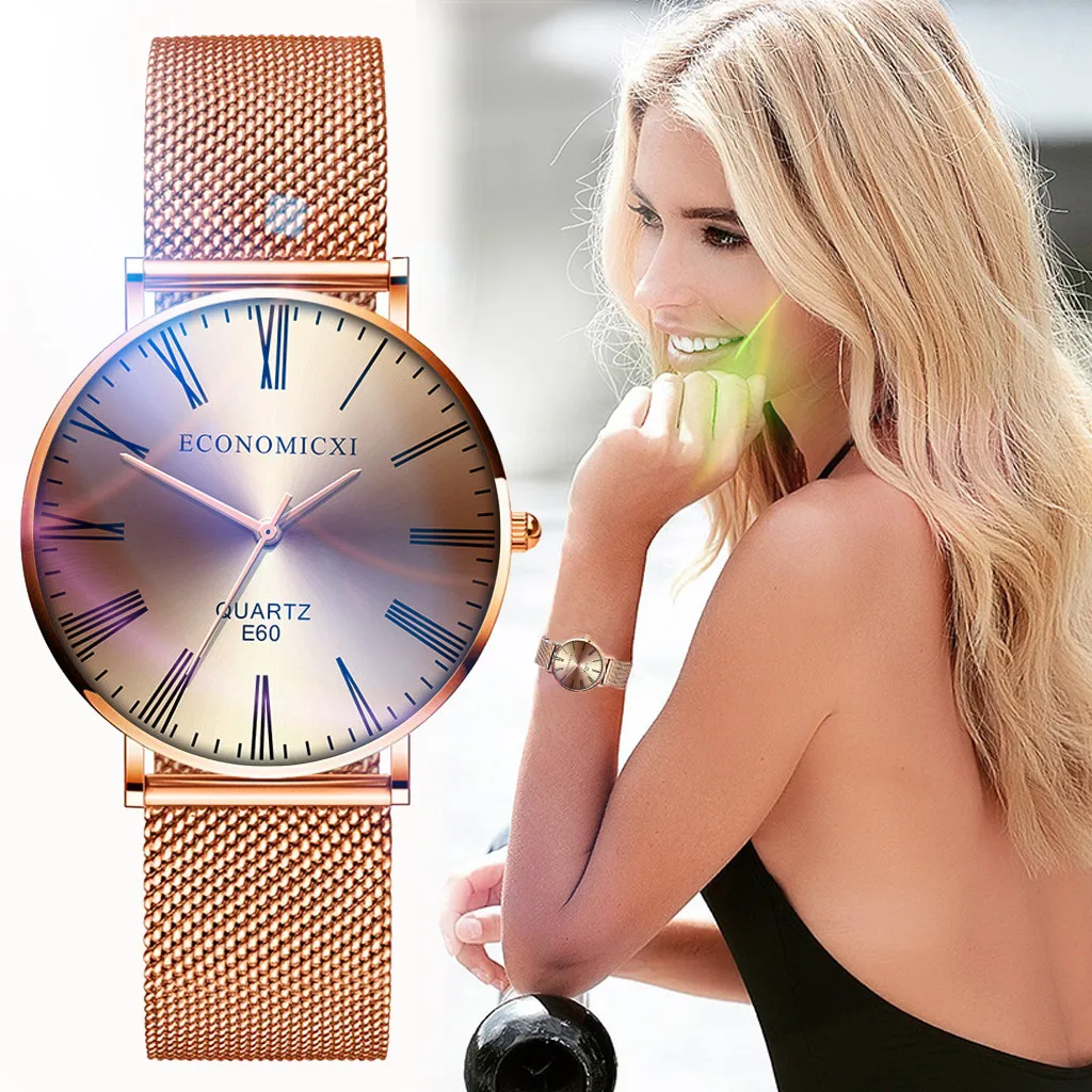 

Stainless Steel Mesh Japan Quartz Women Wrist Watches Rose Gold Ladies Luxury Watch New Fashion Clock Bracelet Reloj Relogio 233