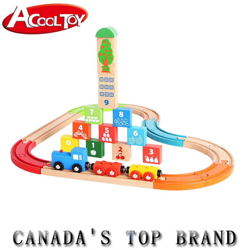 

Wooden Train Set Railway Accessories Baby Educational Toys for Children Building Blocks Kids Toy Christmas Holiday Gift 29 Piece