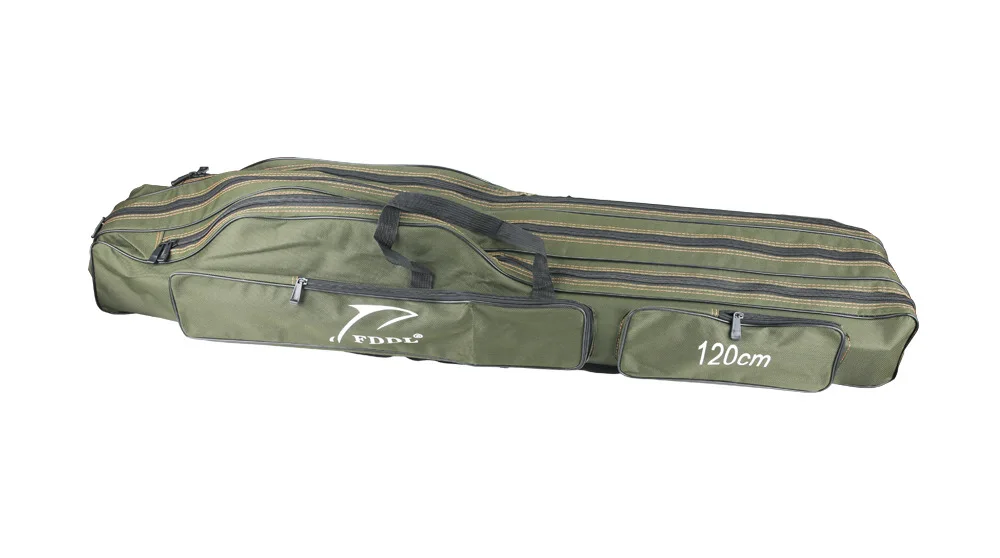 Sacos de Pesca 3 camada de Lona Saco de Armazenamento de Pesca Vara de Pesca Dobrar 120 Centímetros 150 Centímetros Portátil Pólo Carretel Enfrentar 4 Dobrar Sacos De Pesca 120 centímetros 150
