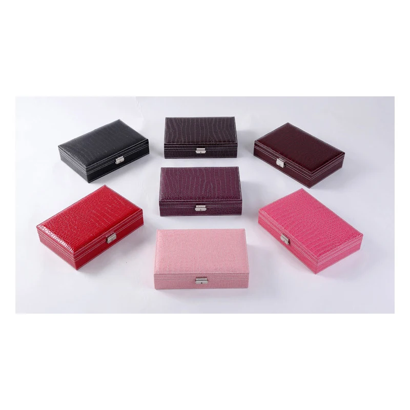 

Guanya Crocodile Pattern Watch Jewelry Box Necklace Earring Jewellery Container Boxes Makeup Case Cosmetic Organizer Jewelry