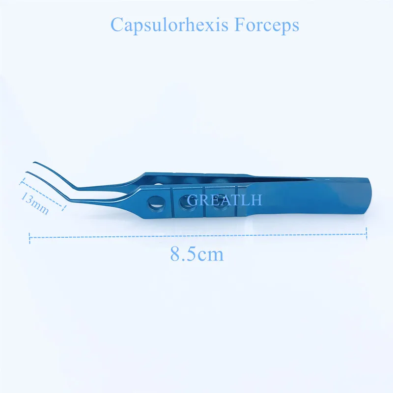 

1pcs Titanium Utrata Style Capsulorhexis Forcep 85mm ophthalmic eye instrument